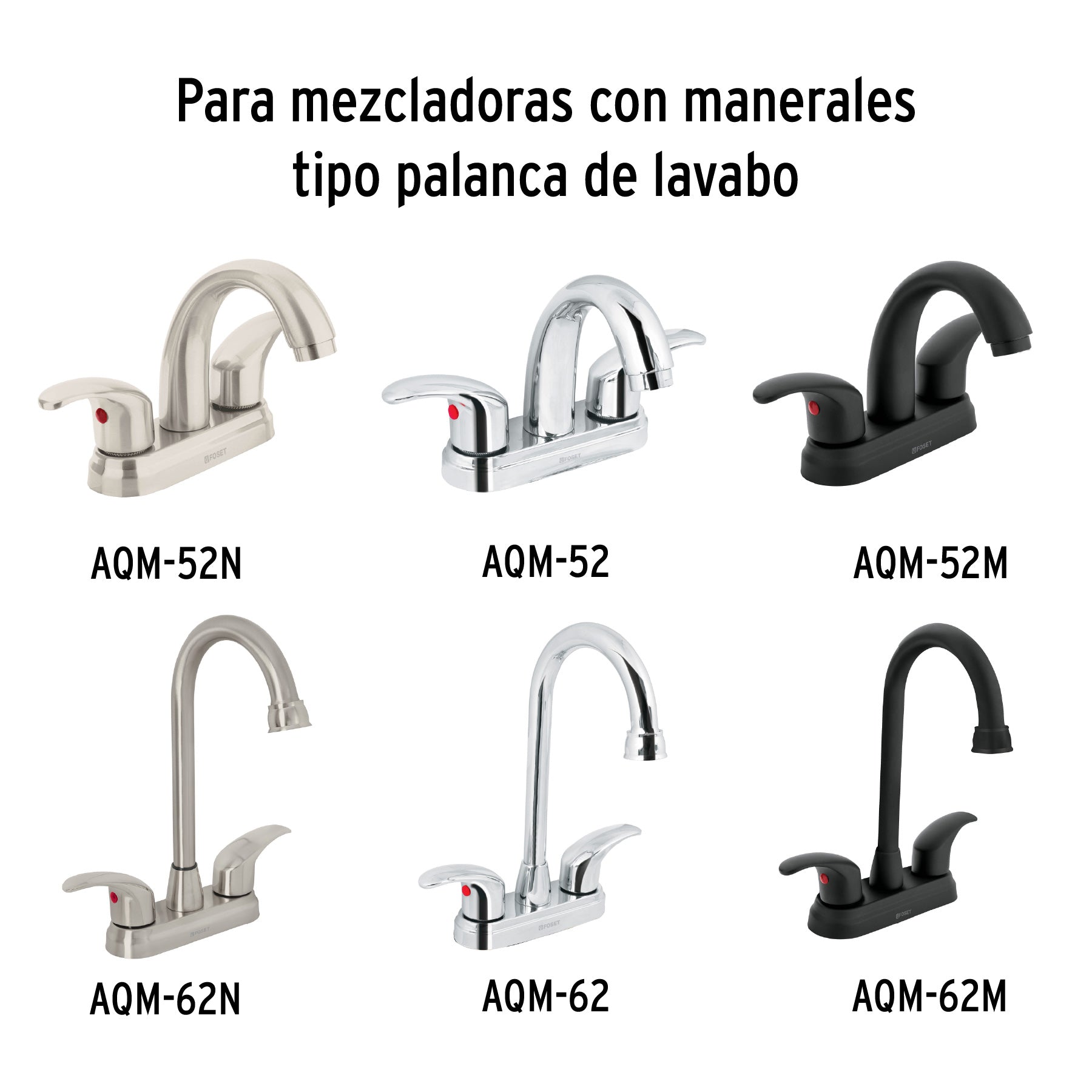 Juego de 2 Cartuchos Ceramicos para Mezcladoras FOSET TUBIG