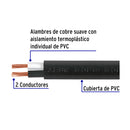 Cable Uso Extra Rudo 2 X 14 AWG Volteck por Metro