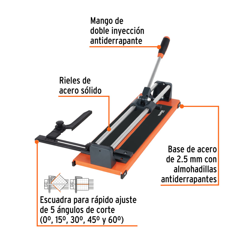 Cortador de Azulejo 16" (40 cm) con Baleros Truper