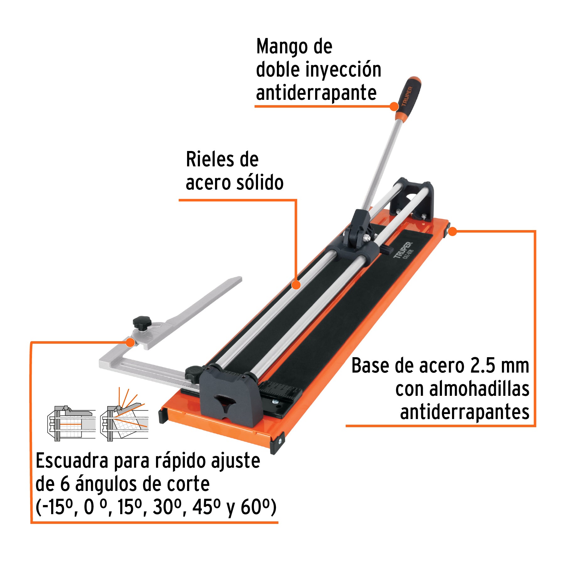 Cortador de Azulejo 24" (60 cm) con Baleros Truper