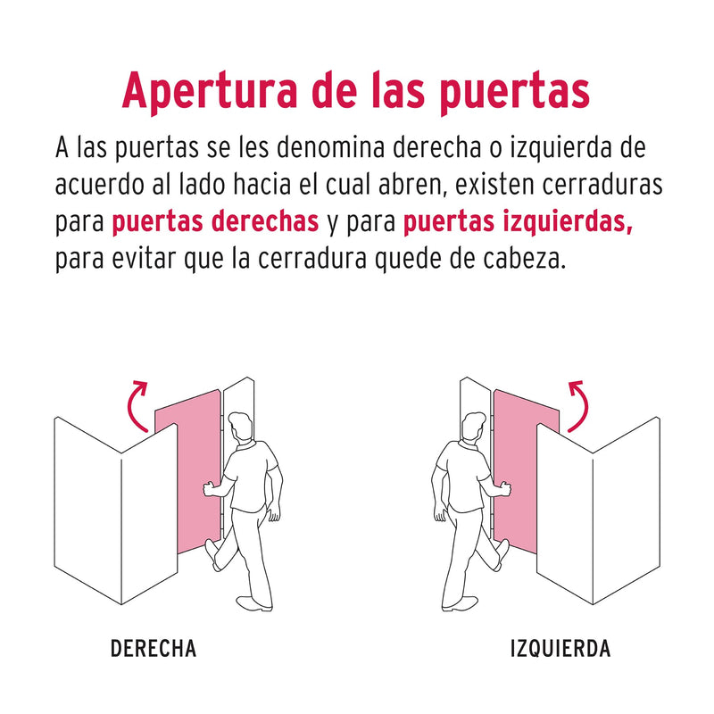 Cerradura de Barra Fija Llave Tetra Hermex Derecha