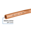 Rollo de 15 mts de Tubo de Cobre Flexible 1/4" Copperflow