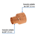 Reduccion Campana Cobre 1"1/4 X  3/4" Foset