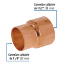 Reduccion Campana Cobre 1"1/2 X 1"1/4 Foset