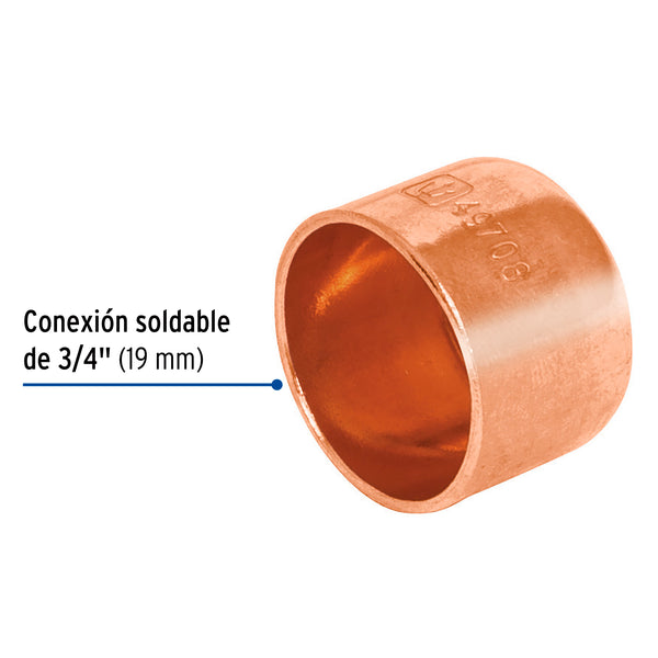 Tapon Capa Cobre  3/4" (19 mm) Foset