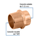 Conector Cobre Exterior 1" (25 mm) Foset