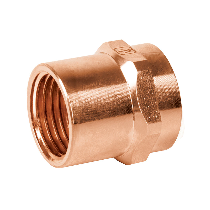Conector Cobre Reducido Interior 3/4" (19 mm) Soldable X 1/2" (13 mm) Roscable Copperflow