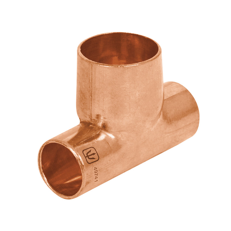 Tee Cobre Reducida 1/2" X 1/2" X 3/4" Copperflow