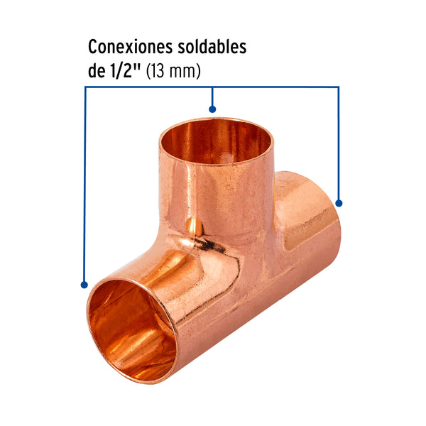 Tee Cobre  1/2" (13 mm) Foset