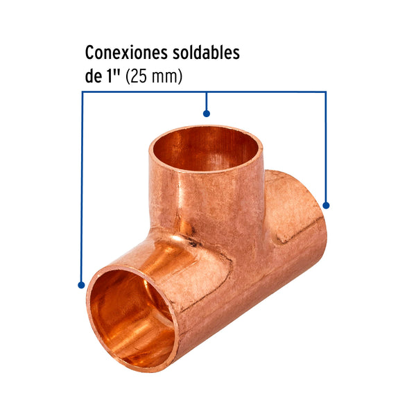 Tee Cobre 1" (25 mm) Foset