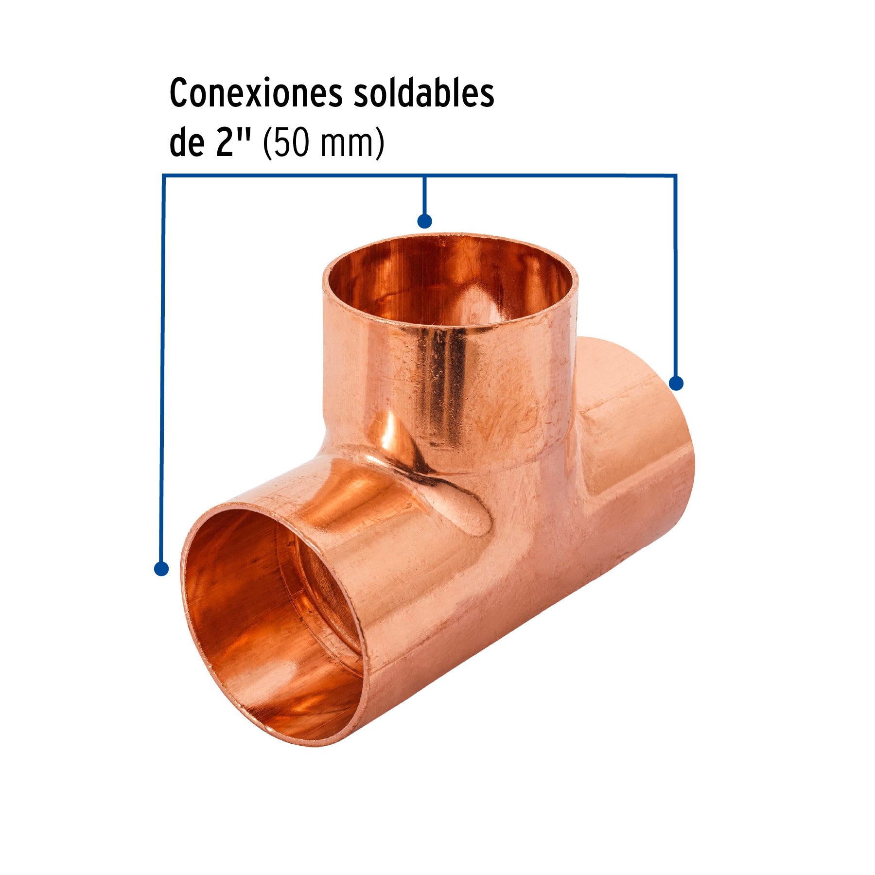 Tee Cobre 2" (50 mm) Foset