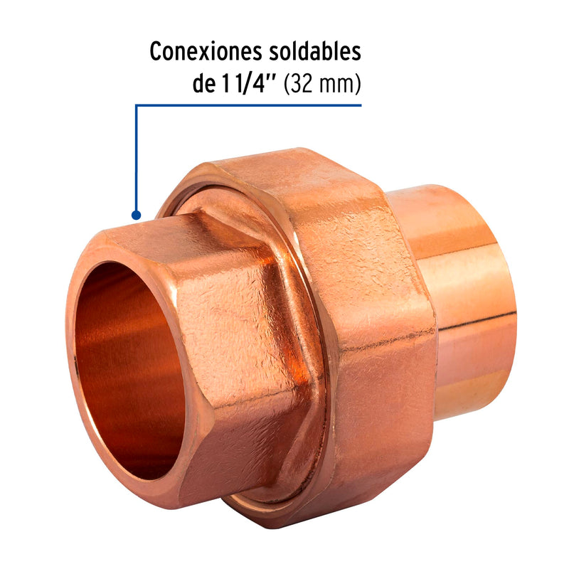 Tuerca Union Cobre Soldable 1"1/4 (32 mm) Copperflow