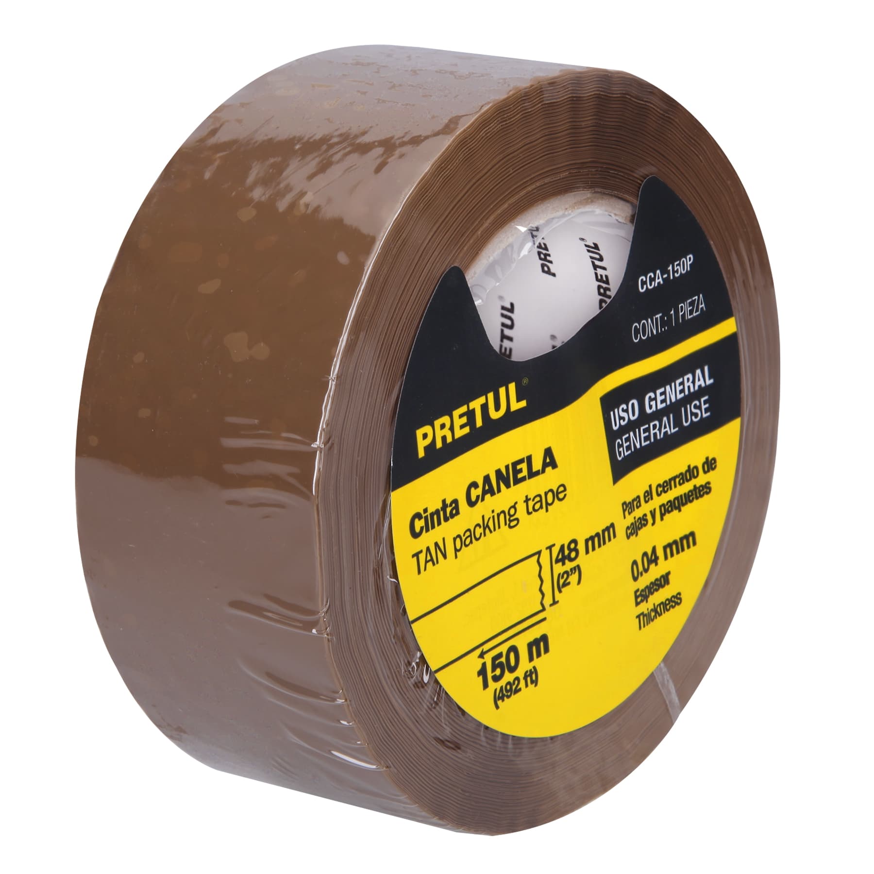 Cinta de Empaque Canela 48 mm X 150 mts Pretul