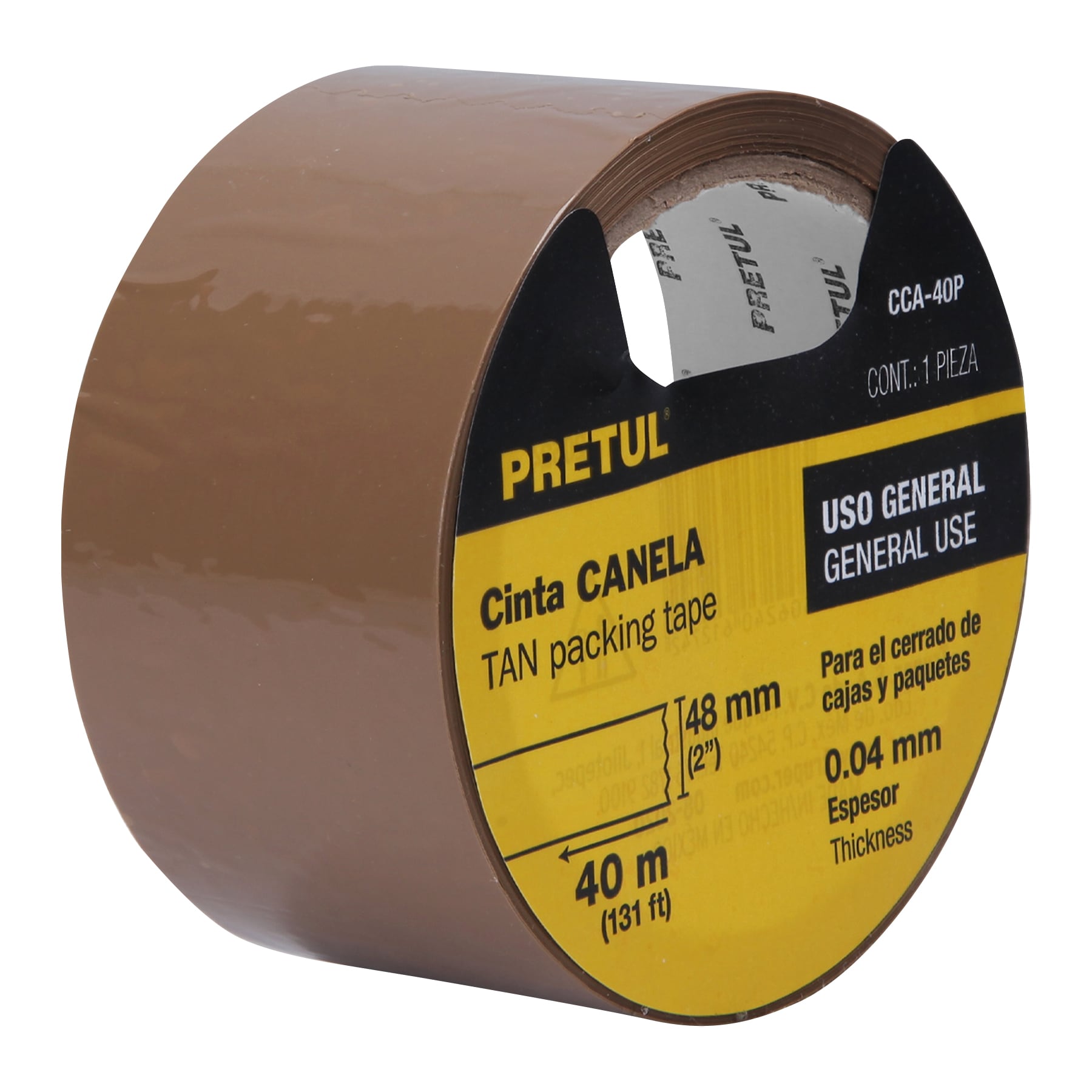 Cinta de Empaque Canela 48 mm X  40 mts Pretul