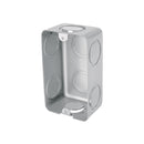 Chalupa Galvanizada Rectangular Entrada de 1/2" y 3/4"