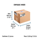 Chalupa Galvanizada Rectangular Entrada de 1/2" y 3/4"