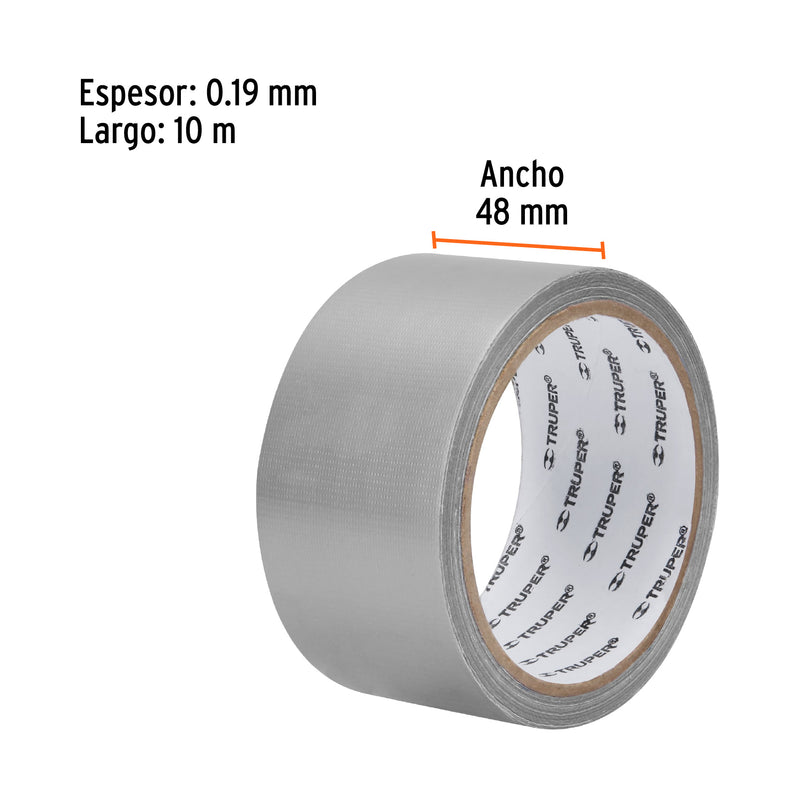 Cinta para Ductos Espesor 0.19 mm 48 mm X 10 mts Truper