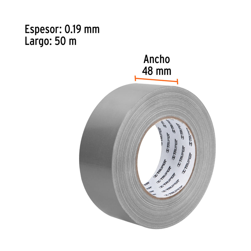 Cinta para Ductos Espesor 0.19 mm 48 mm X 50 mts Truper