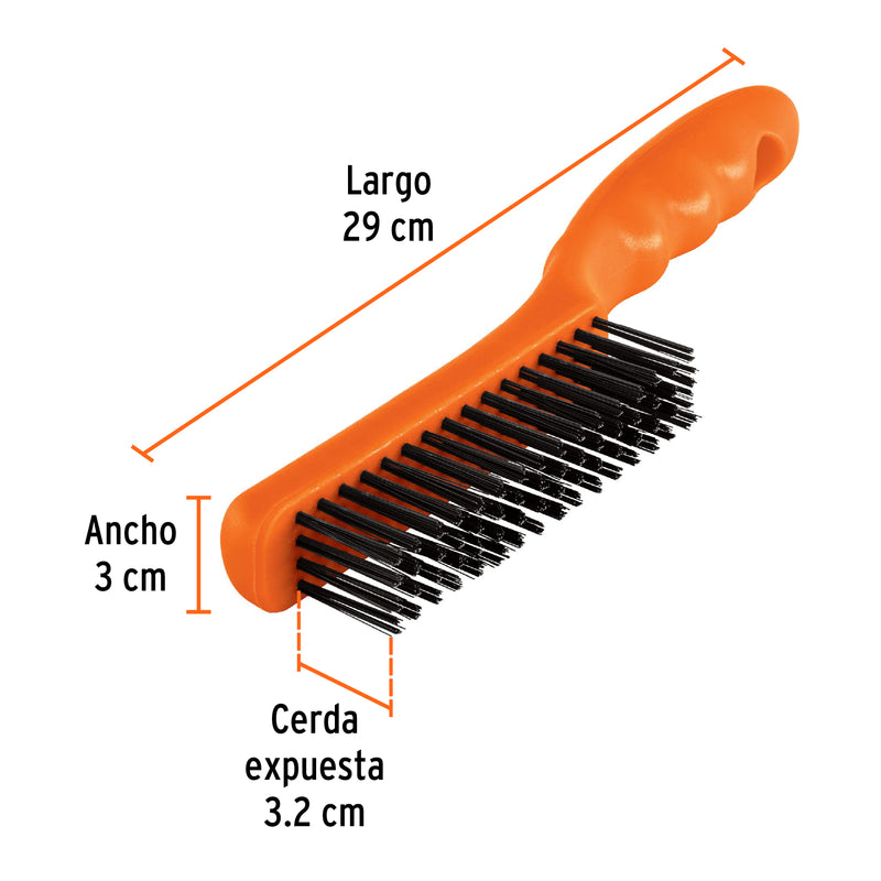 Cepillo de Alambre con Mango 64 Pinceles Truper