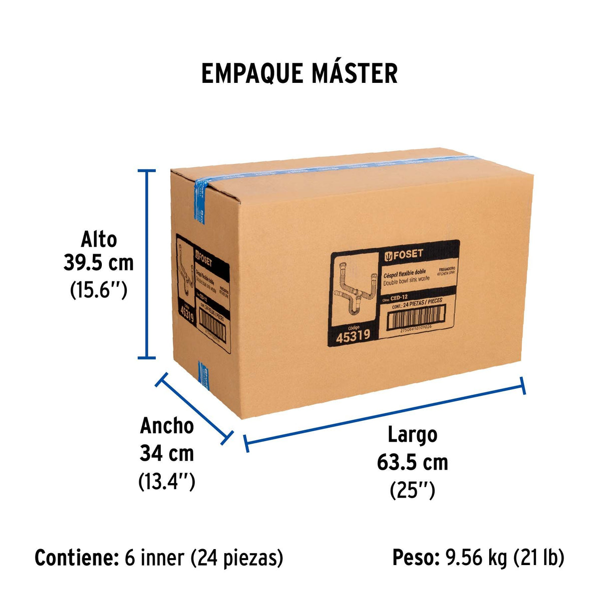 Cespol Flexible Doble sin Contracanastas Foset