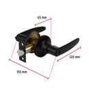 Cerradura Manija Cilindro de Laton Hermex para Recamara Negro