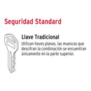 Cerradura Manija Cilindro de Laton Hermex para Recamara Negro
