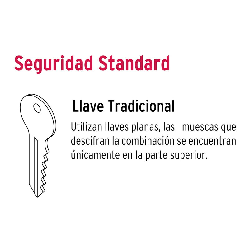 Cerrojo Llave - Llave Hermex Basic Llave Tradicional Laton Brillante