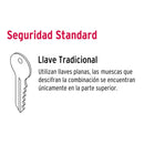 Cerrojo Llave - Mariposa Hermex Basic Llave Tradicional Negro