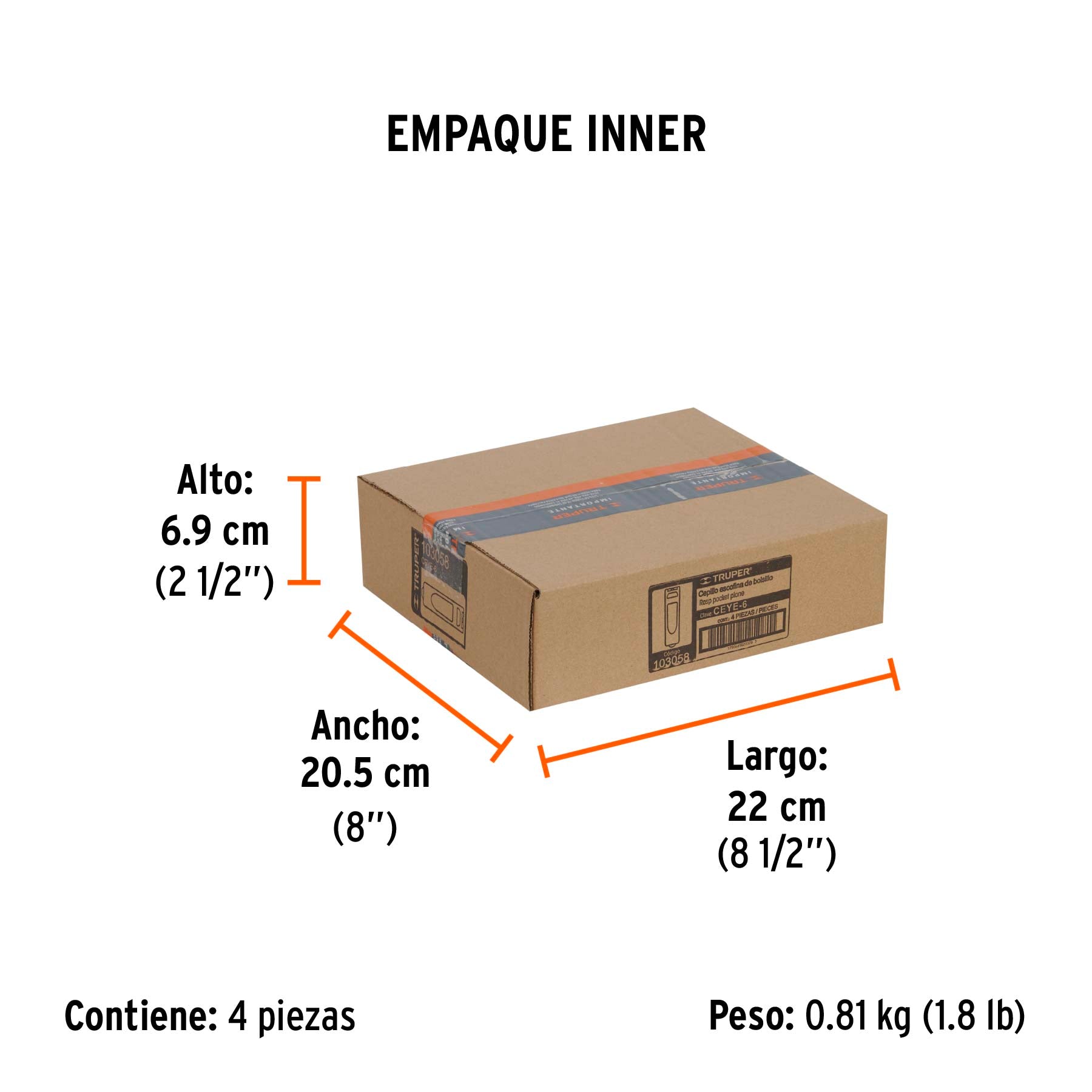 Cepillo Escofina para Muros de Yeso 6" Truper