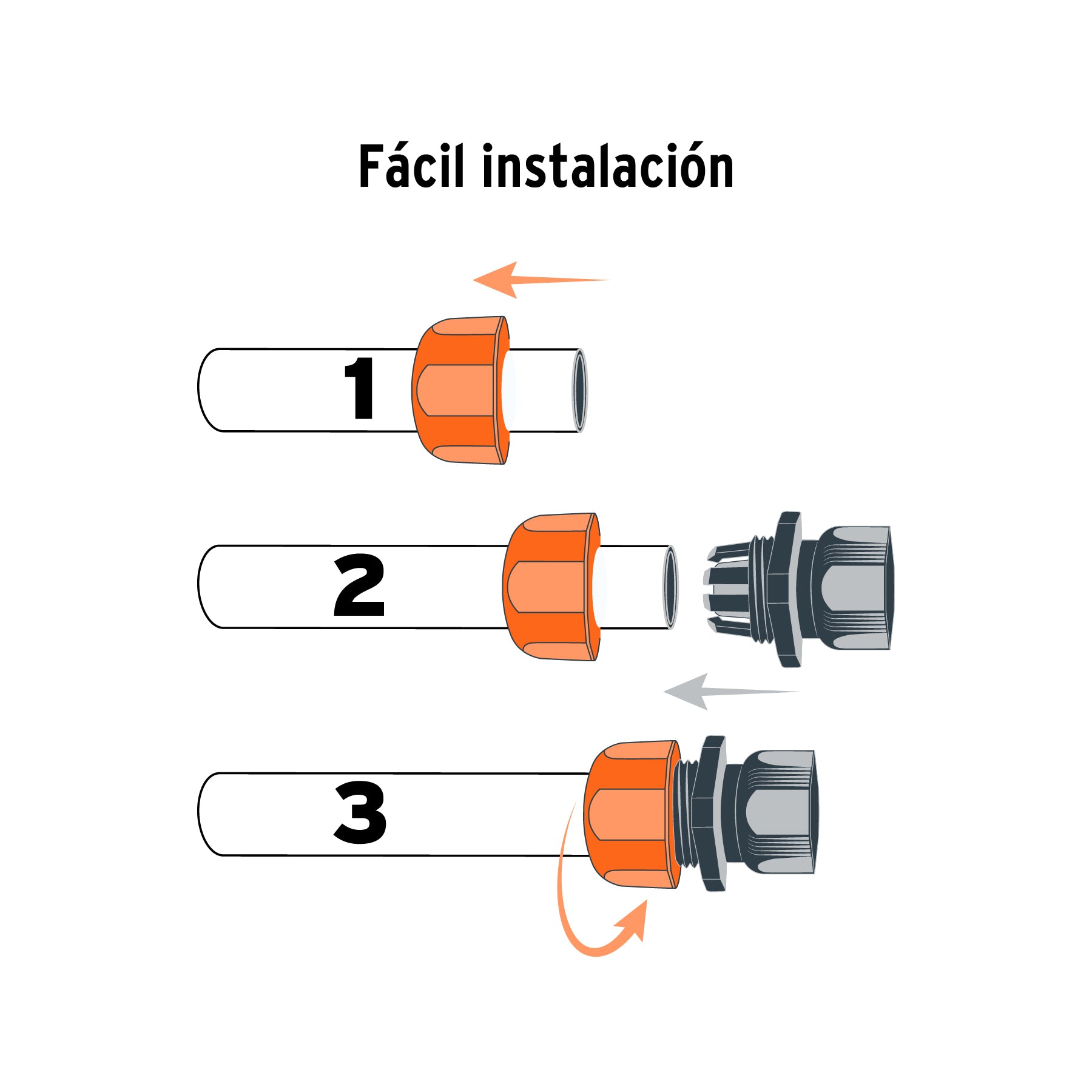 Conector para Manguera Hembra de ABS 1/2" Truper