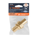 Conector para Manguera Macho y Hembra de Laton 3/4" Truper