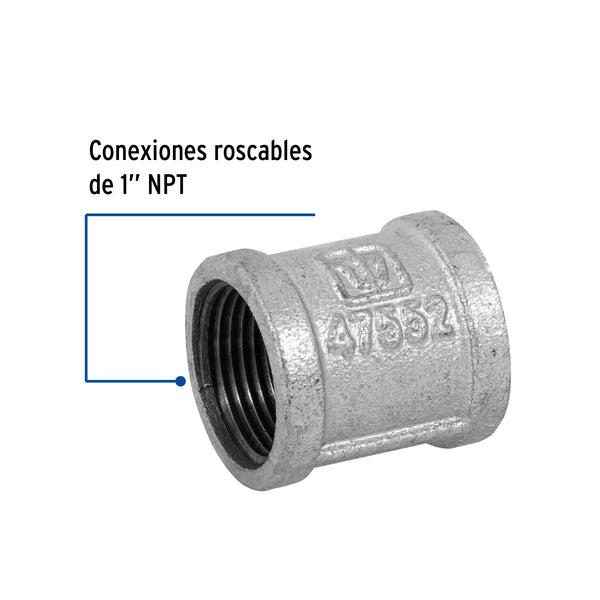 Cople Galvanizado 1" (25 mm) Galvaflow