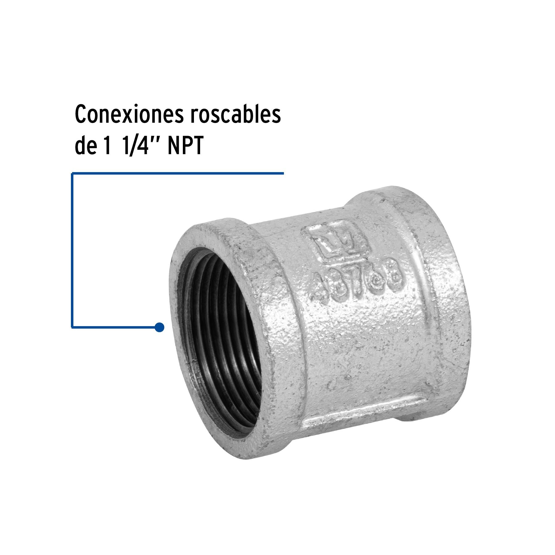 Cople Galvanizado 1"1/4 FOSET