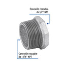 Reduccion Bushing Galvanizada 1"1/4 x  1/2" Galvaflow
