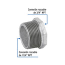 Reduccion Bushing Galvanizada 1"1/4 x  3/4" Galvaflow
