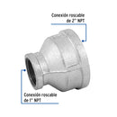 Reduccion Campana Galvanizada 2" x 1" Galvaflow