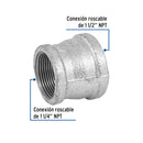 Reduccion Campana Galvanizada 1"1/2 x 1"1/4 Galvaflow