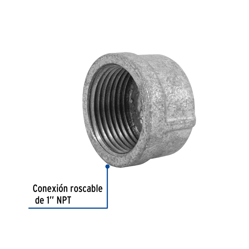 Tapon Capa Galvanizado 1" (25 mm) Galvaflow