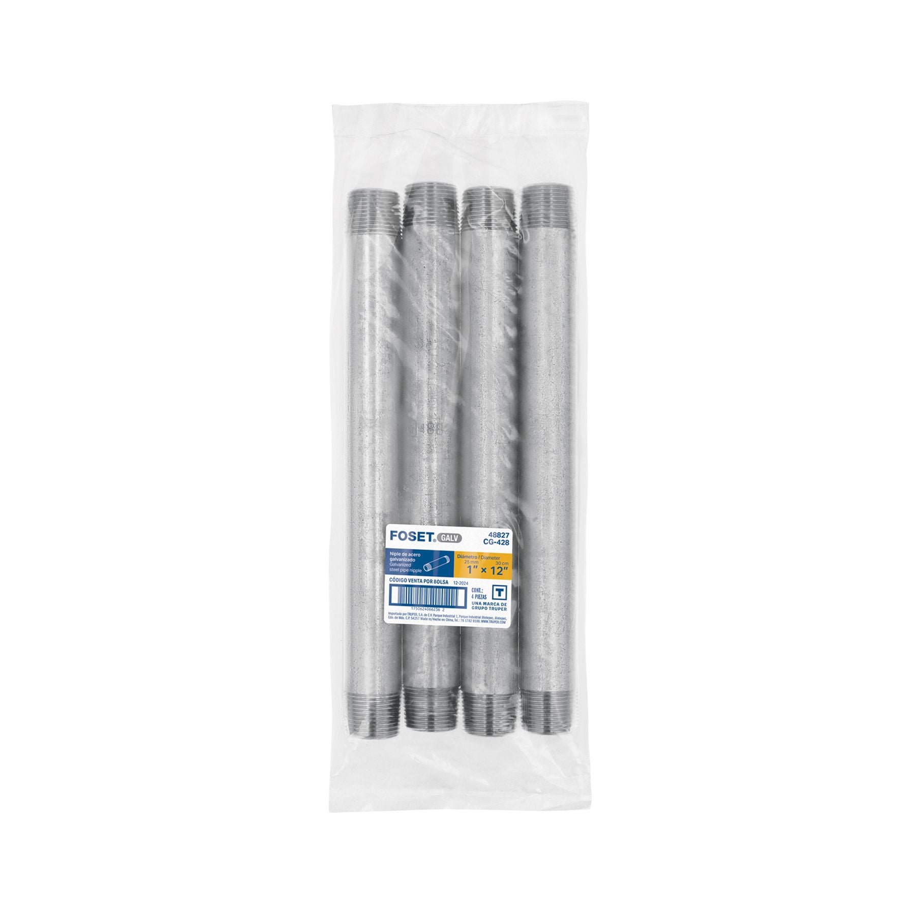 Niple Galvanizado 1" x 12" FOSET