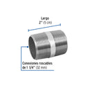 Niple Galvanizado 1"1/4 (32 mm) X 2" (5 cm) Galvaflow