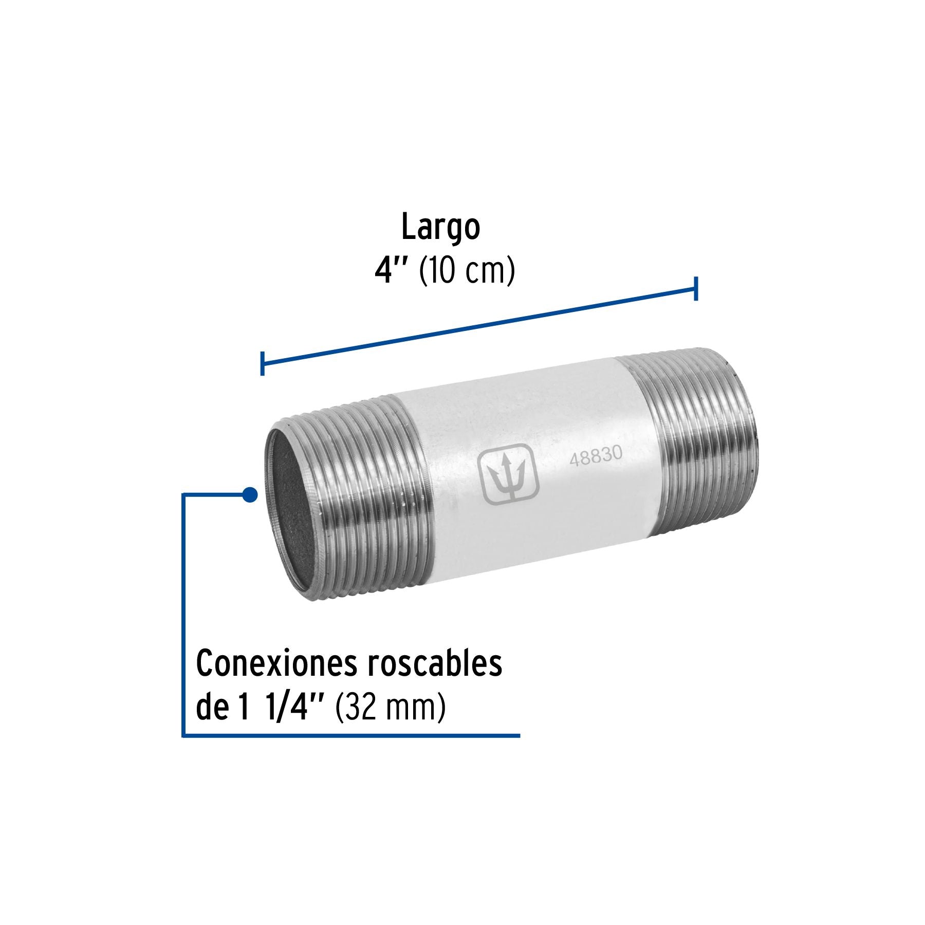 Niple Galvanizado 1"1/4 x  4" FOSET