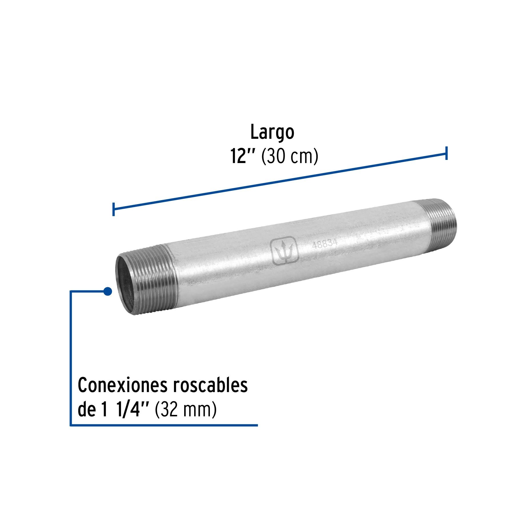 Niple Galvanizado 1"1/4 x 12" FOSET