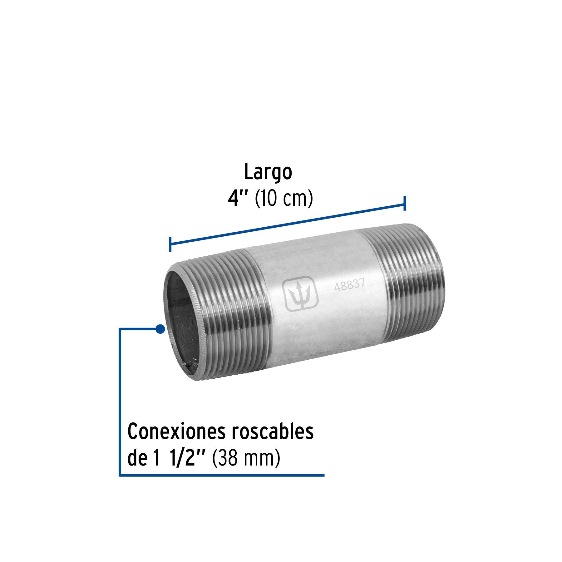 Niple Galvanizado 1"1/2 x  4" FOSET