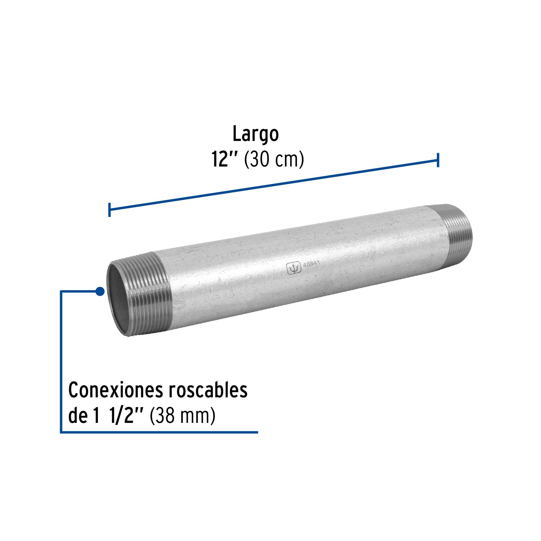 Niple Galvanizado 1"1/2 x 12" FOSET