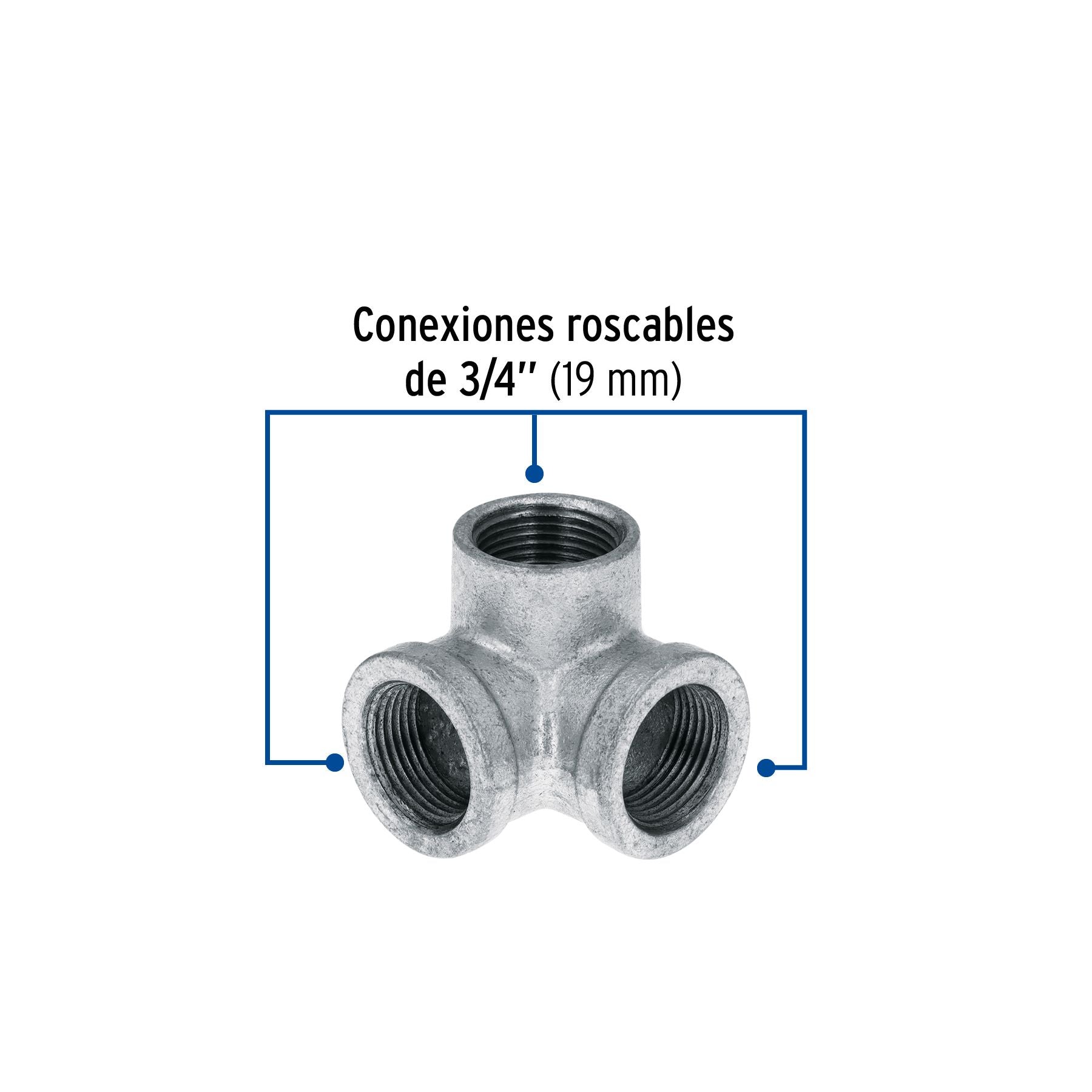 Codo Rincon Galvanizado  3/4" FOSET