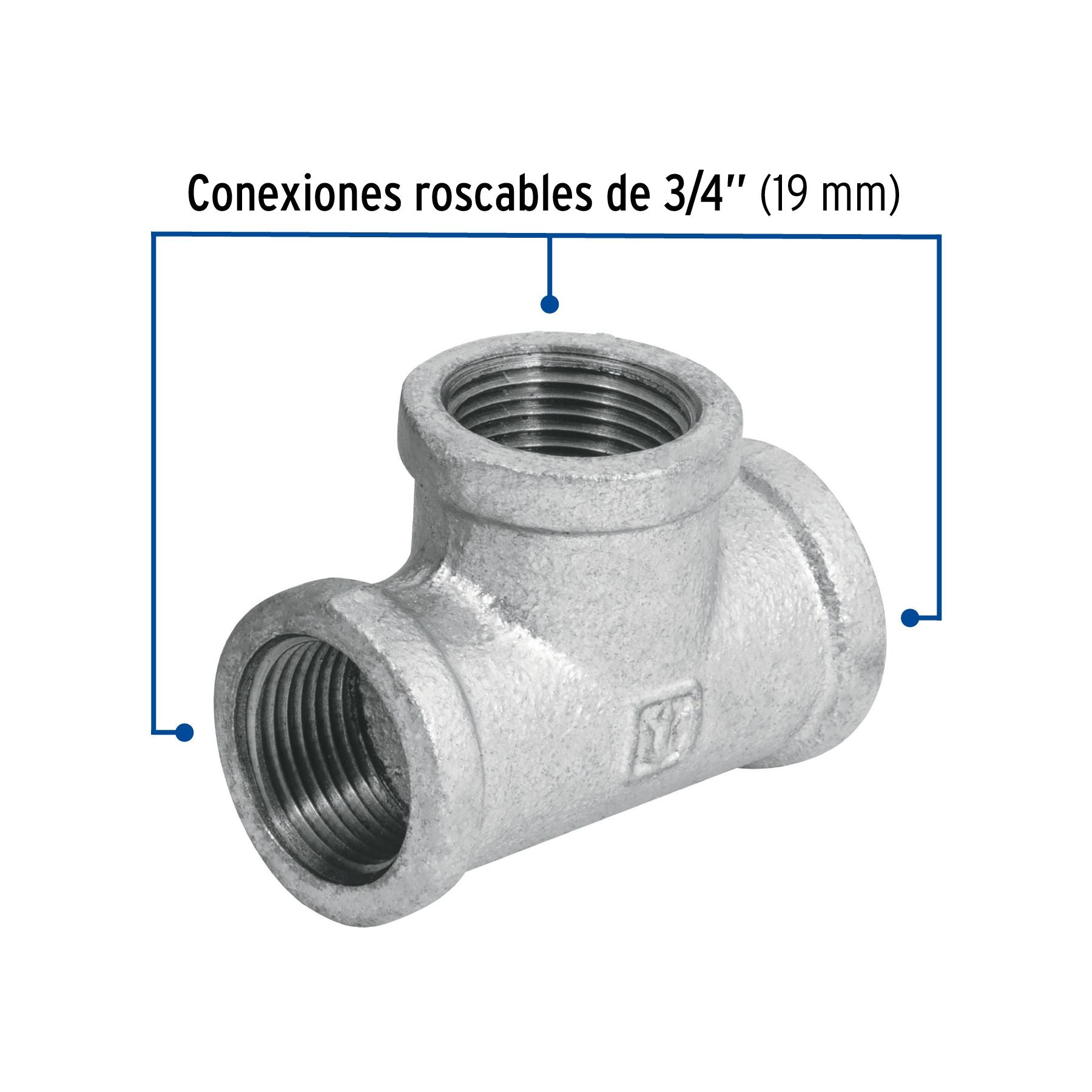 Tee Galvanizada  3/4" FOSET