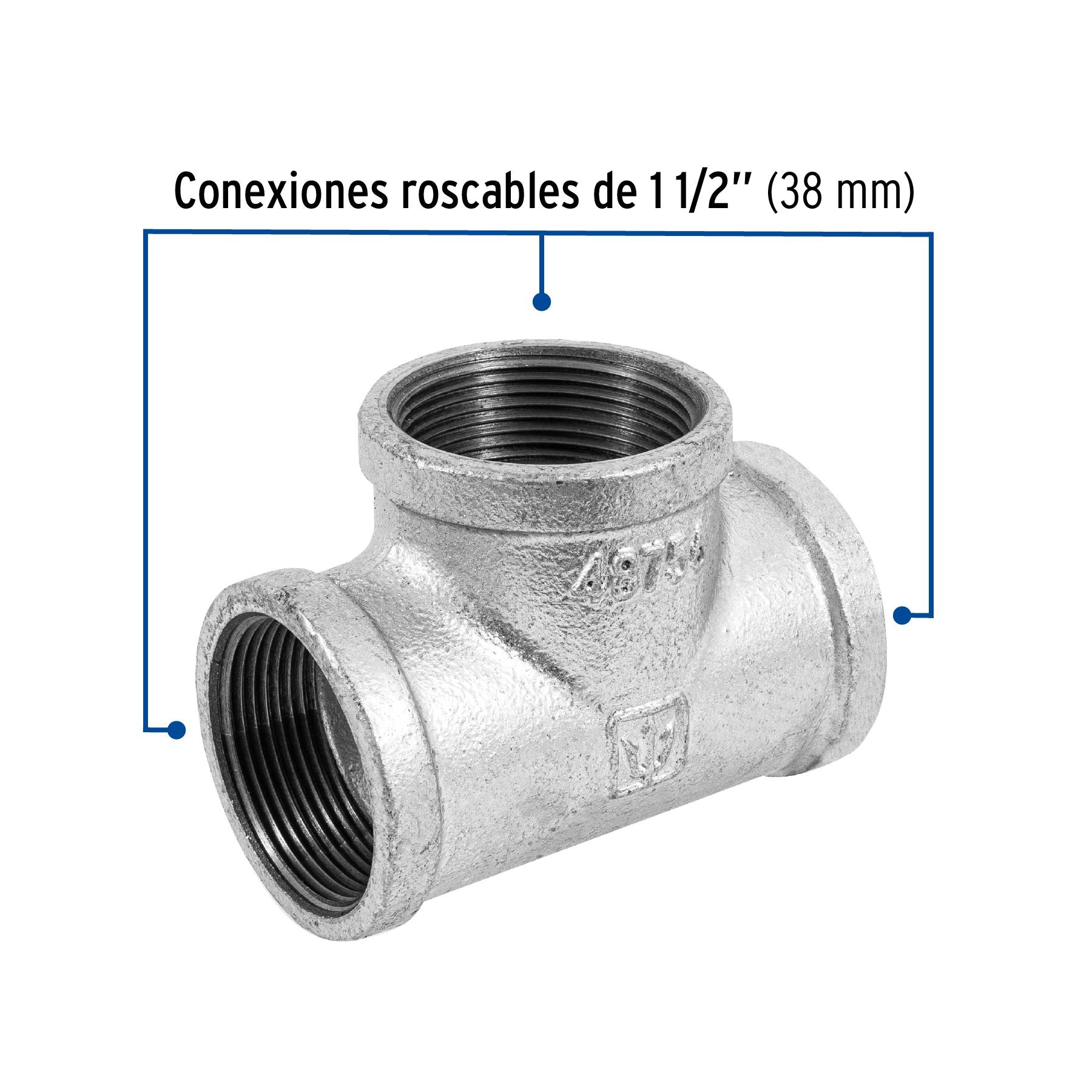 Tee Galvanizada 1"1/2 FOSET