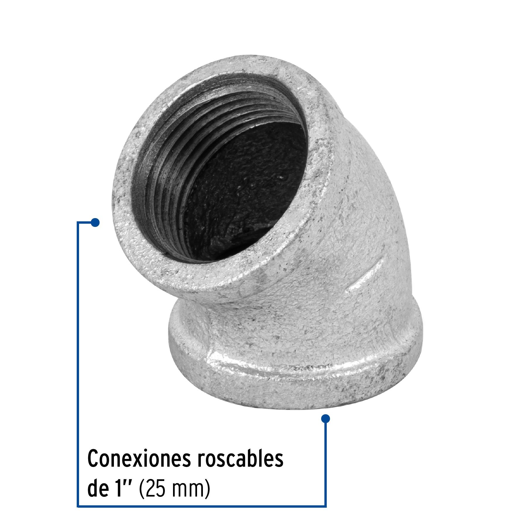 Codo Galvanizado 45° x 1" FOSET