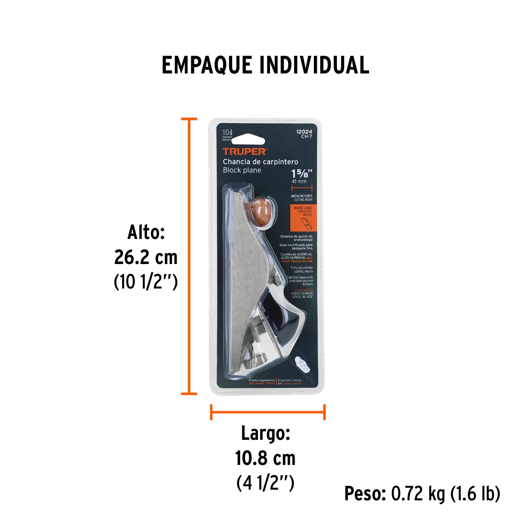 Cepillo para Carpintero Tipo Chancla Truper