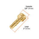 Chiflon de Laton 3" para Manguera Truper